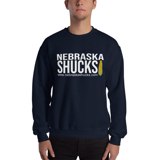 Unisex Sweatshirt - White on Navy/Blue