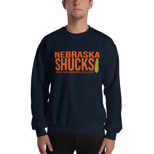 Unisex Sweatshirt - Orange on Navy/Blue