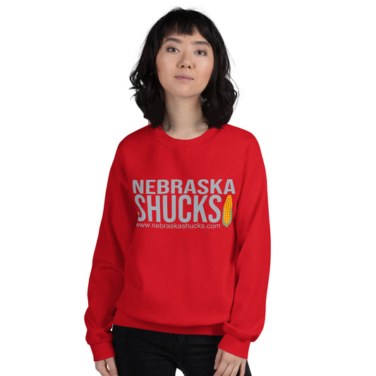 Unisex Sweatshirt - Gray on Scarlet/Red