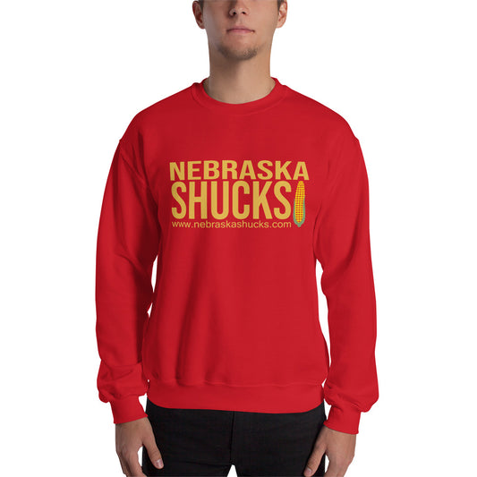 Unisex Sweatshirt - Gold/Yellow on Red