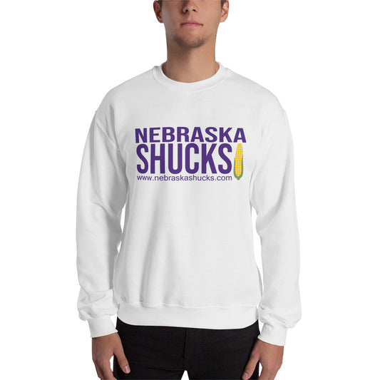 Unisex Sweatshirt - Purple on White