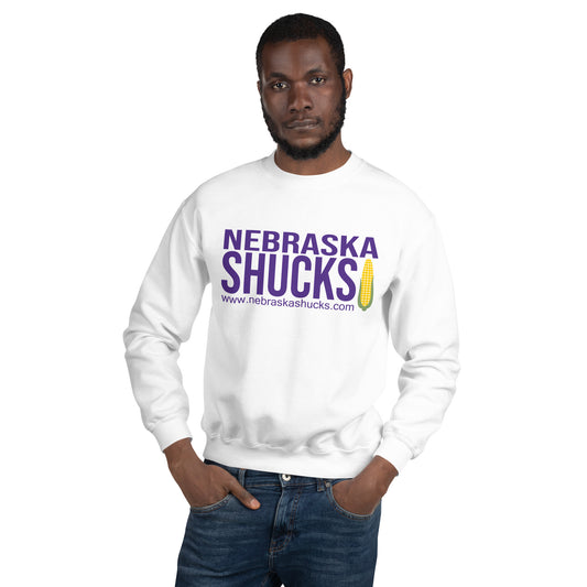 Unisex Sweatshirt - Purple on White