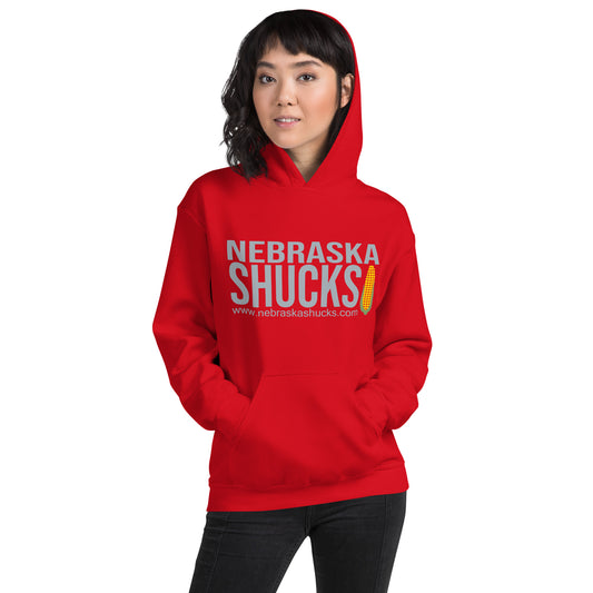 Unisex Hoodie - Gray on Scarlet/Red