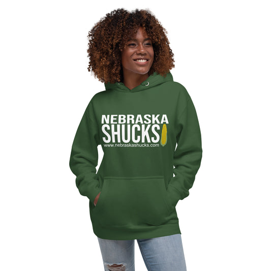 Unisex Hoodie - White on Green