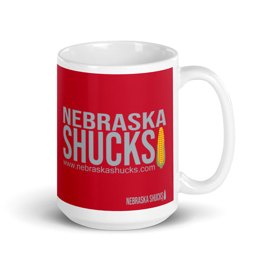 Glossy Mug - Gray on Scarlet/Red