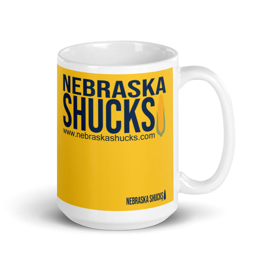 Glossy Mug - Navy/Blue on Maize/Yellow